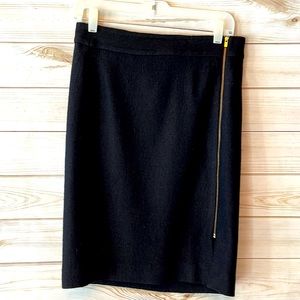 Banana Republic black wool pencil skirt